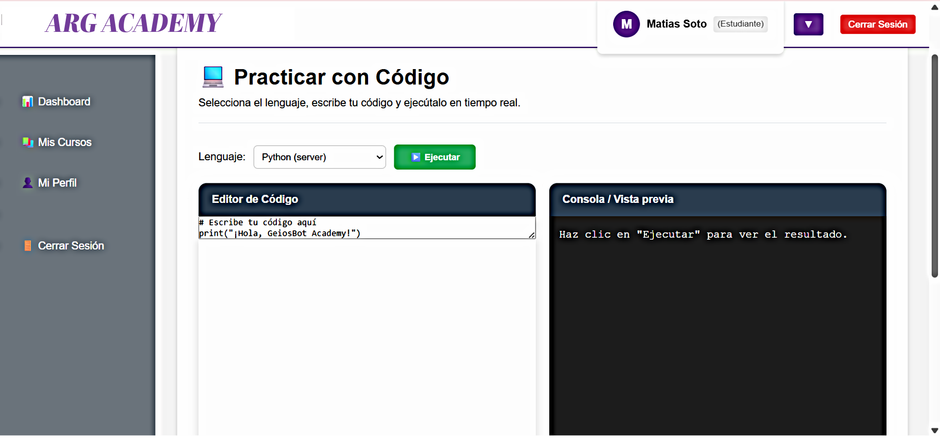 Editor y Simulador de Código